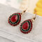 Bohemian Red Crystal Earrings Retro Water Drop Ear Drop Rhinestone Earrings For Women - 01