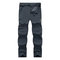 Mens Flexible Thin Breathable Pants Quick-dry Solid Color Outdoor Hiking Trousers - Dark Gray