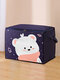 1PC PEVA Lovely Cartoon Pattern Large Capacity Clothes Quilts Dust-Proof Waterproof Storage Bag Folding Organizer Bags - Horizontal