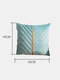 1 PC Velvet Multicolor Stripes Decoration In Bedroom Living Room Cushion Cover Throw Pillow Cover Pillowcase - Blue