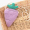 Kids Cottton Soft Material Zanahoria Estuches para lápices Coin Pocket Monedero lindo - Violeta
