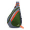 Men Nylon Light Waterproof Outdoor Climbing Chest Bag Shoulder Bag Crossbody Bags - Army Green