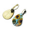 Bohemian Sun Flower Print Earrings Water Drop Shape Sunflower Gem Mount Ear Hook Women Jewelry Gifts - 22