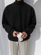 Mens Solid Snap Button Raglan Sleeve Casual Jacket - Black