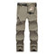 Mens Flexible Thin Breathable Pants Quick-dry Solid Color Outdoor Hiking Trousers - Khaki