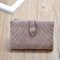 Women PU Fold Short Wallet Elegant Clutches Wallet Purse Coin Bag - Pink