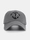 Unisex Cotton Boat Anchor Letters Embroidery All-match Sunscreen Baseball Caps - Gray