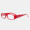  Women Men 4-Color Square Frame Reading Glasses - Red