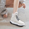 Women Casual  Thick Bottom  Short Boots - White