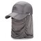 Men Women Summer Thin Quick-dry Baseball Hat Outdoor Casual Sports Neck Protect Removable Cap - Gray