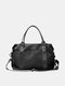Unisexual Dacron Casual Large Capacity Travel Bag Portable Dry And Wet Separation Design Brief Storage Bag - Black