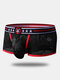 Men Sexy Side Fly Pouch Lace Boxer Briefs Thin Transparent Breathable Underwear - Black