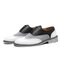 Мужские туфли-оксфорды с цветными блокировками Броги на шнуровке Формальная вечерняя обувь - Белый