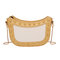 Niche Design Half Moon Rivet Chain Pillow Bag Concave Shape Moon Bag Female New Shoulder Messenger Bag - Yellow