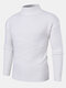 Mens Solid Color Knit Rib Plain Casual Pullover Sweaters - White