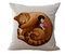 Cat Pattern Cotton Linen Sofa Pillowcase Square Decoration Cushion Cover - #1