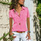 Women's Shirt Lapel Short-sleeved Shirt Women's Clothing - Pink