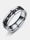 1 Pcs Fashion Casual Domineering Dragon Pattern Titanium Steel Ring - Silver