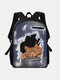 Women Large Capacity Cat Pattern Printing 14 Inch Laptop Bag Backpack - #02