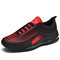 New Sports Shoes Kup Mesh Casual Shoes Cushion Running Shoes Large Size 7 Color Matching - Black Red