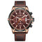 Military Style Luminous Date Leather Strap Men Wrist Watch Quartz Watch - 01