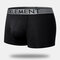 Mens Sexy Modal Boxer Briefs Underwear With Breathable Inside Embedded Separate Penis Pouch - Black