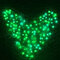 Decorazione di natale di cerimonia nuziale di giorno del biglietto di S. Valentino della luce della tenda della stringa del cuore di figura di 128 LED - verde