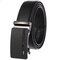 New Automatic Buckle Belt Men's Belt Two-layer Leather  - Gun buckle + black belt