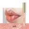 Glitter Lip Gloss Jelly Pink Lips Pigment Mineral Liquid Lip Stick Gold Shimmer Long Lasting - 01