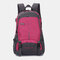 Men Waterproof Patchwork Bag Large Capacity Outdoor Backpack - Rose