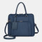 Women Designer Waterproof Solid Handbag Multifunction Crossbody Bag - Blue