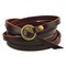 Retro Multi Layer Bracelet Leather Brown Men Bracelet Creative Alloy Bracelet For Men Women - 01