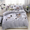 4Pcs Sommer Kühlung Gewaschen Polyester Baumwolle Bettwäsche-Sets Gesteppte Bettbezug Decke - #7