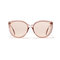 Round Color Large Frame Sunglasses Round Frame Cat's Eyes Retro Trend  - Light Brown