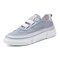 Men Slip-on Round Toe Hard Wearing Breathable Canvas Skate Shoes - Gray