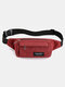 Men Sports Waterproof Wear-resistant Crossbody Bag Waist Bag Chest Bag Sling Bag - Red
