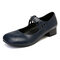 Large Size Buckle Chunky Heel Retro Casual Pumps - Blue