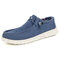 Men Breathable Light Weight Wearable Slip On Boat Shoes - Blue