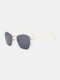 Unisex Irregular Polygon Full Frame Metal Frame Decorative Glasses - #04