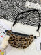 Women Plush Zebra Leopard Pattern Prints Crossbody Bag Chest Bag Sling Bag - 3