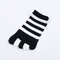 Stripe Toe Socks No Show Cotton Low Cut Five Finger Socks Athletic for Men And Women  - Black