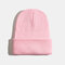 Unisex Solid Color Knitted Wool Hat Skull Cap Beanie Caps - Pink