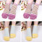 Women Warm Cotton Stripe Toe Socks Casual Soft Thick Breathable Soft Deodorant Combination Socks - 3