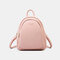 Women Casual Solid Large Capacity Backpack - Pink