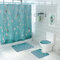 Romantic Flower And Bird Shower Curtain Carpet Floor Mat Combination Bathroom Toilet Mat Bathroom Curtain Set - #1
