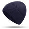 Mens Wool Rabbit Velvet Thick Knit Hat Warm Windproof Winter Outdoor Cycling Ski Travel Beanie - Navy