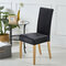 Plush Plaid Elastic Chair Cove Spandex Elastic Dining Chair Protective Case Soft Plush Chair Cover - Dark Grey