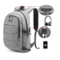 Men Women Anti-theft USB Charging Multifunction Travel Backpack  - Grey