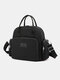 Women Nylon Waterproof Multi-carry Multi-pocket Backpack Shoulder Bag Handbag - Black
