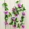 Artificial Flowers Rose Garland Silk Flowers Vine Fake Leaf Party Garden Wedding Home Decor - Purple